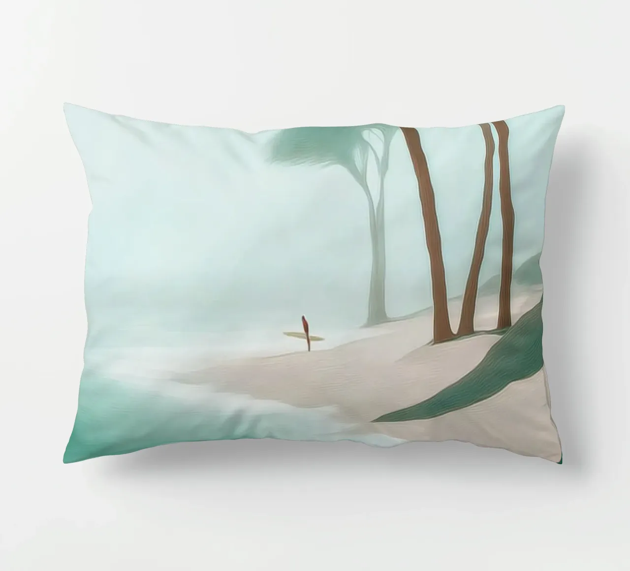 Surfer in the Mist cuscino da Luca