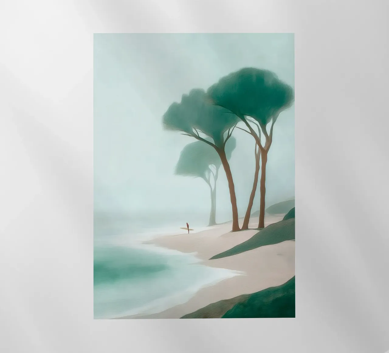 Surfer in the Mist pellicola backlit da Luca