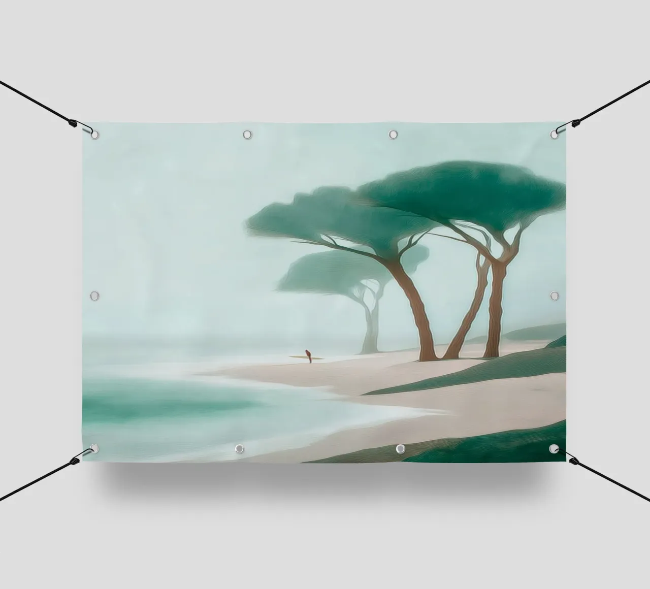 Surfer in the Mist telo in pvc da Luca
