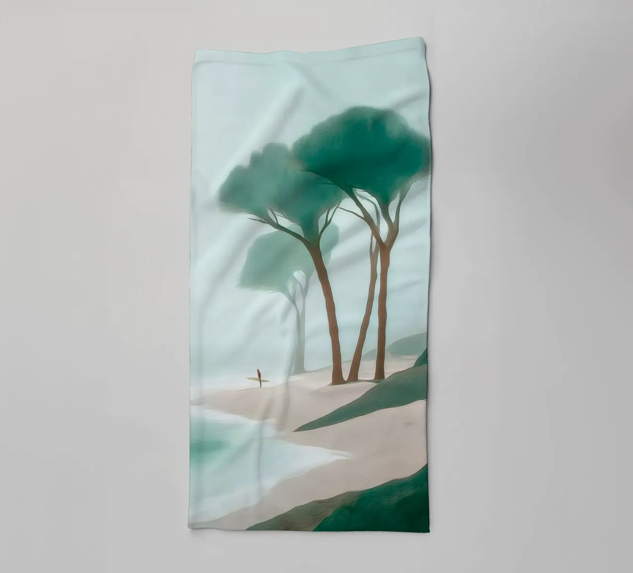 Surfer in the Mist asciugamano da bagno da Luca