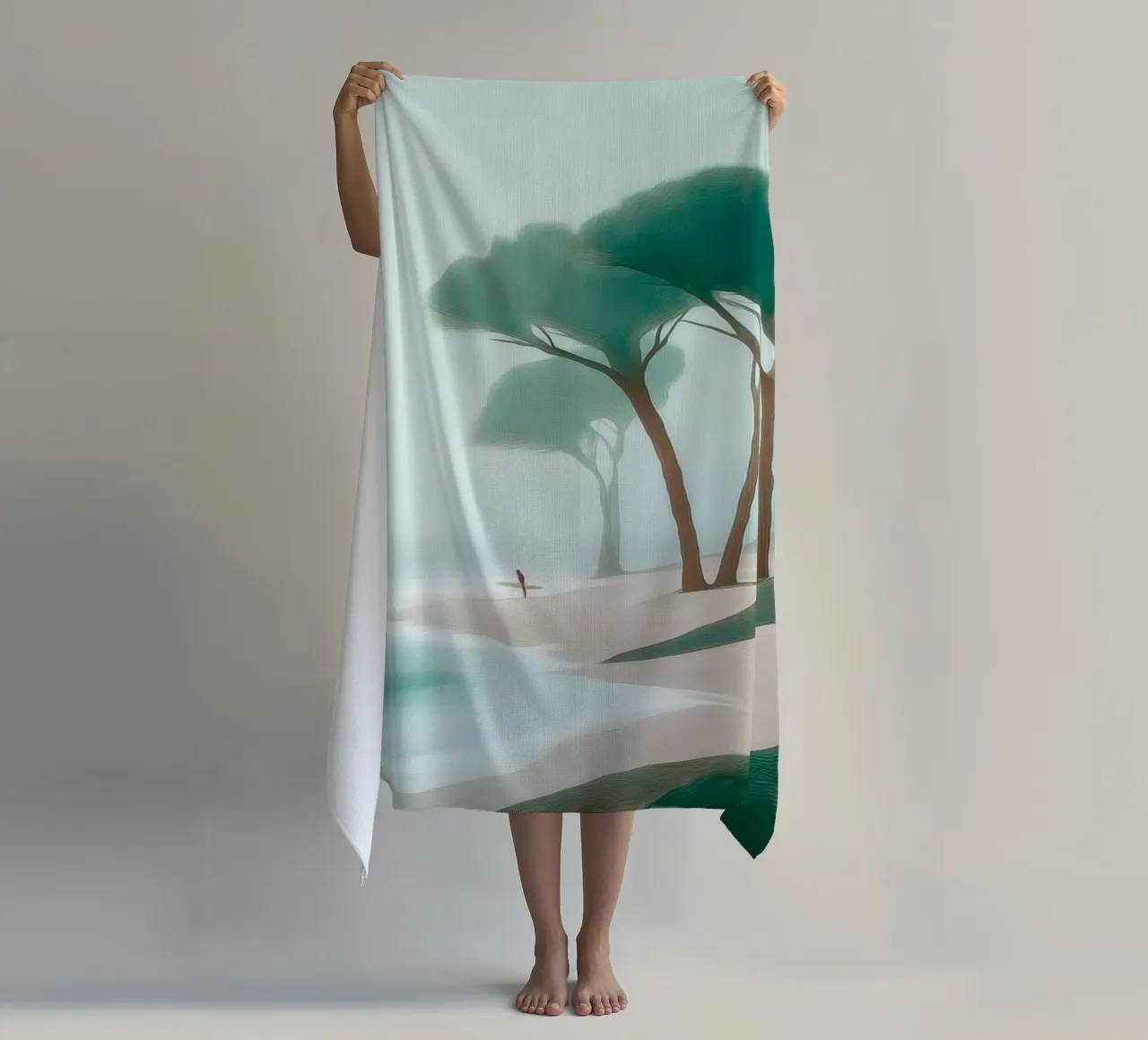 Surfer in the Mist telo mare da Luca