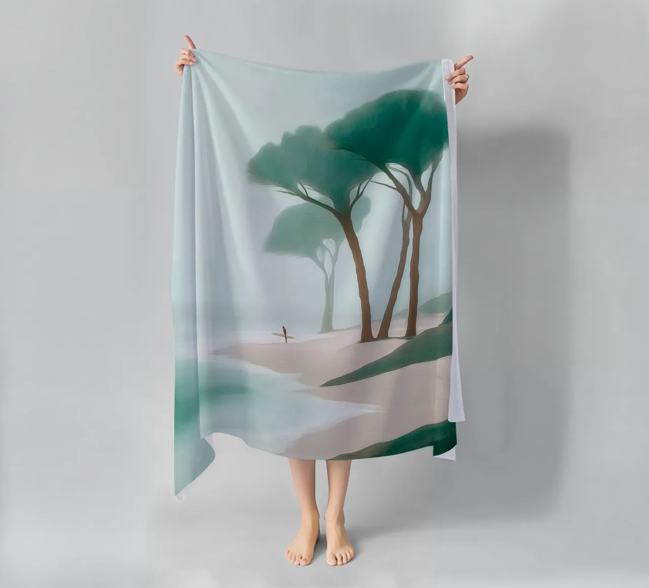 Surfer in the Mist telo mare da Luca