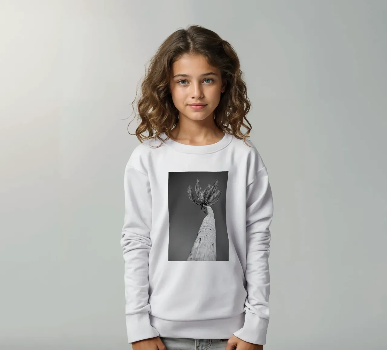 Palma in bianco e nero felpa bambino da anderm