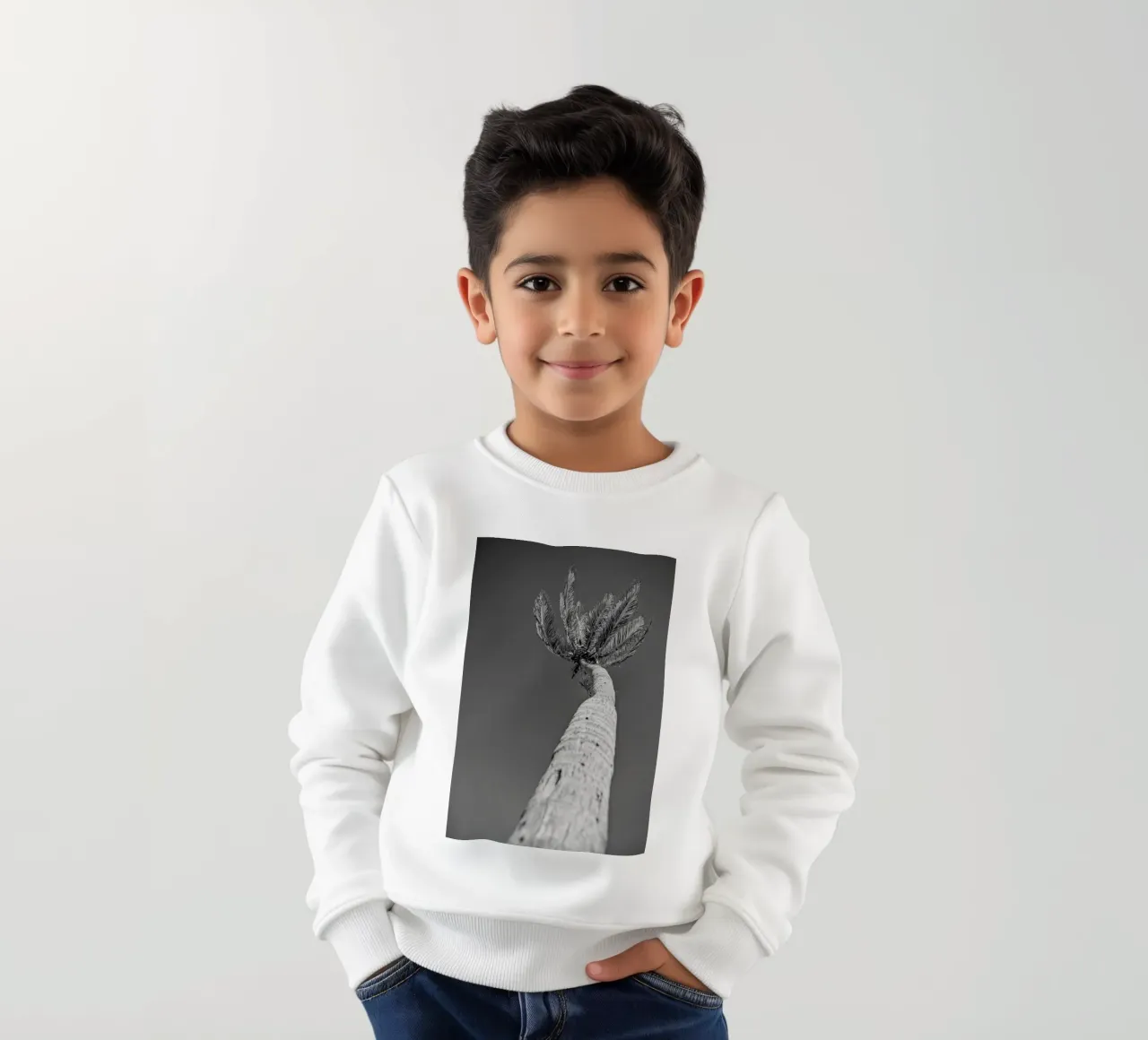 Palma in bianco e nero felpa bambino da anderm