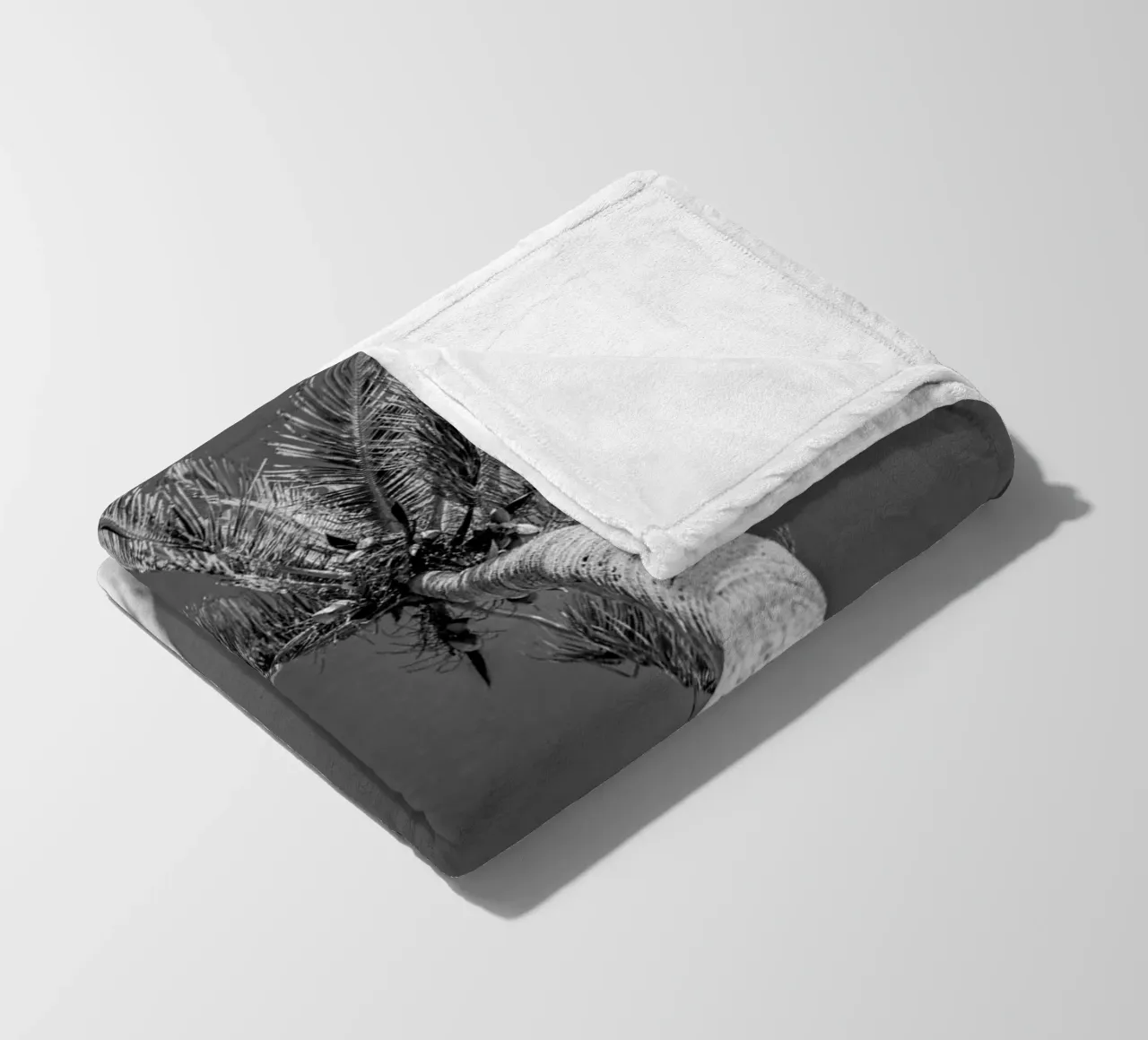 Palma in bianco e nero coperta in pile da anderm
