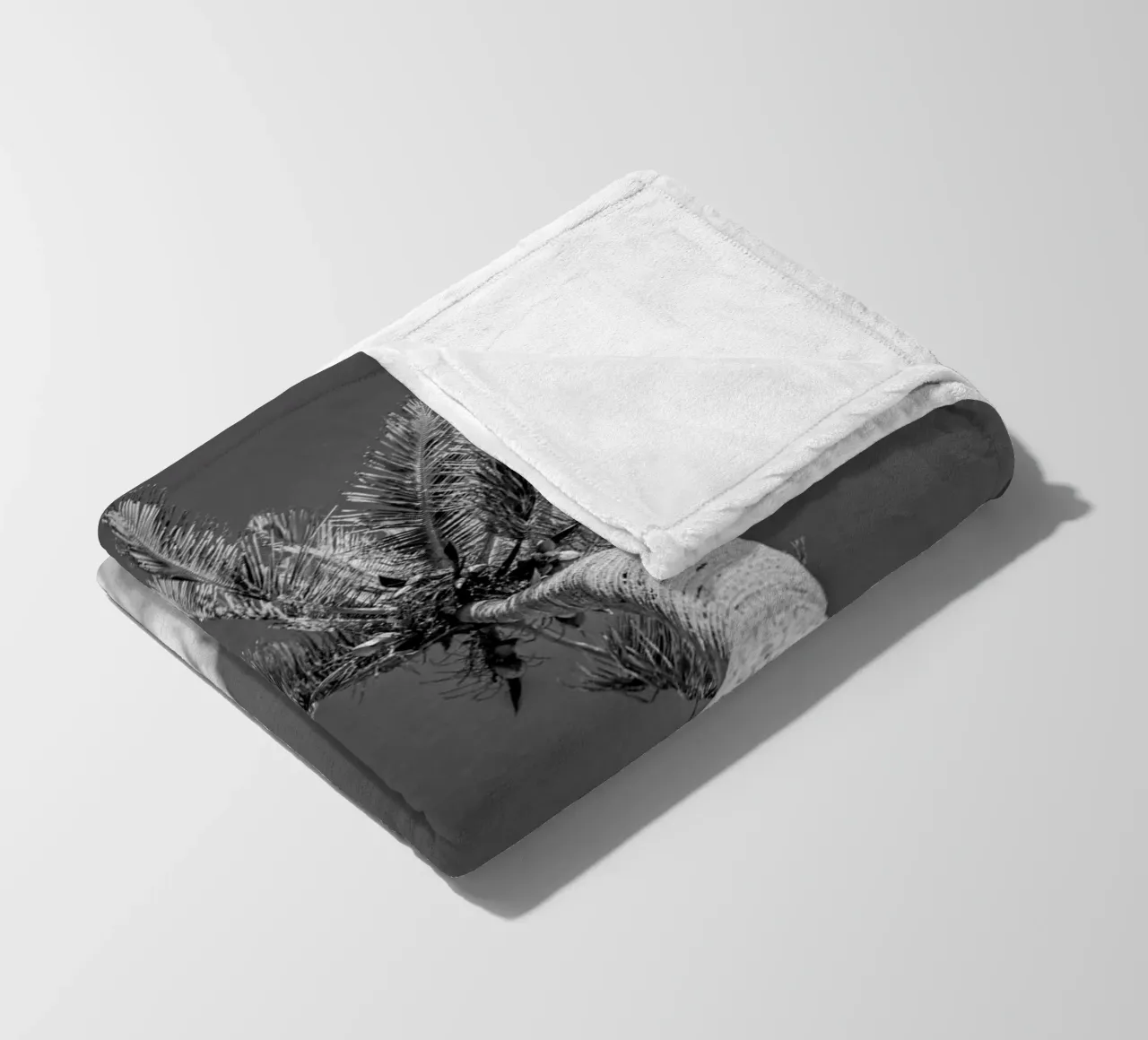Palma in bianco e nero coperta in pile da anderm