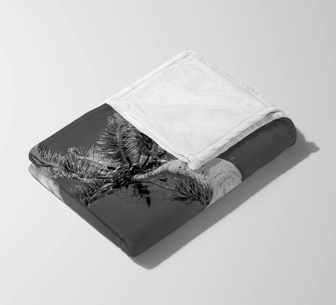 Palma in bianco e nero coperta in pile da anderm