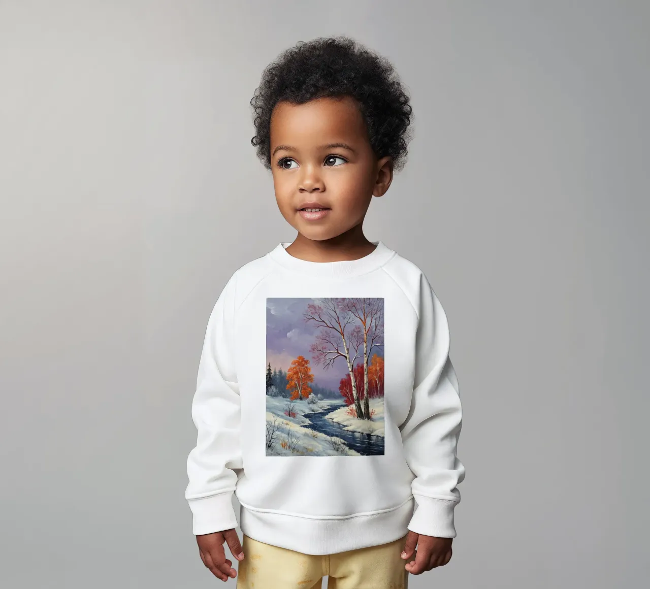L'abbraccio dell'inverno: Un dipinto a olio originale felpa neonato da Artistic-shop