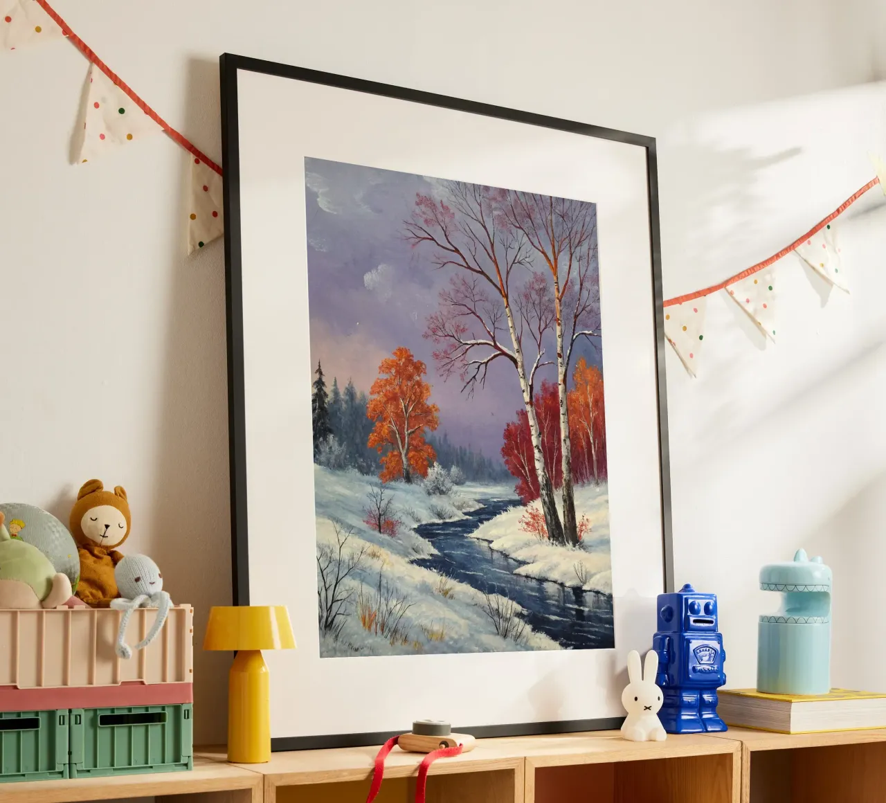 L'abbraccio dell'inverno: Un dipinto a olio originale carta hahnemühle da Artistic-shop