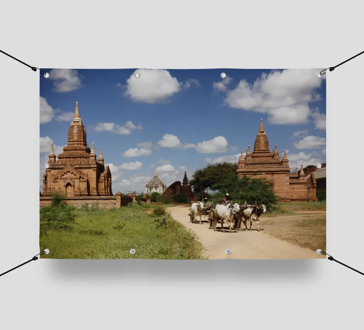 Bagan, complesso di templi del Myanmar telo in pvc da Simon Koy