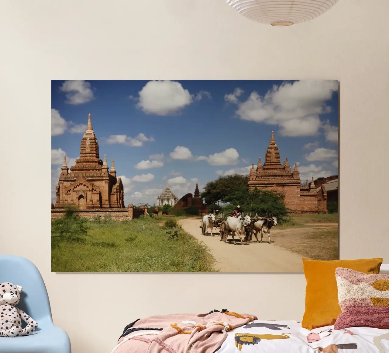 Bagan, complesso di templi del Myanmar carta hahnemühle da Simon Koy