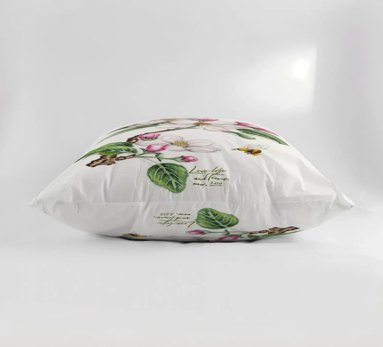 apple blossom decorative cushion by Nathys_illustration