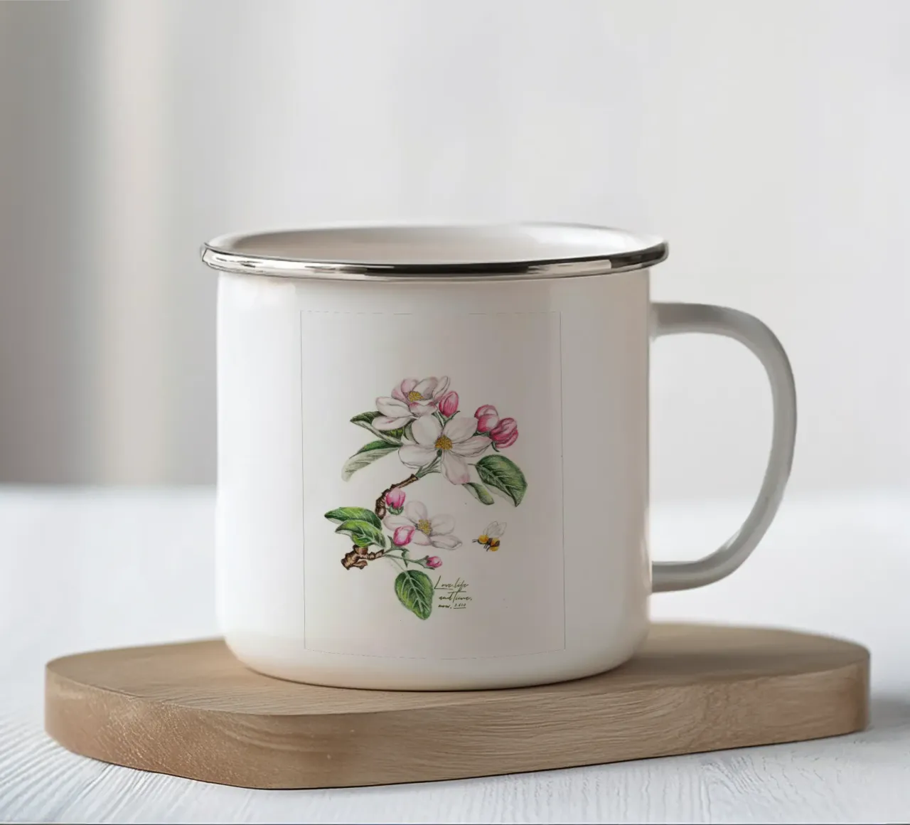 apple blossom tazza in smalto da Nathys_illustration