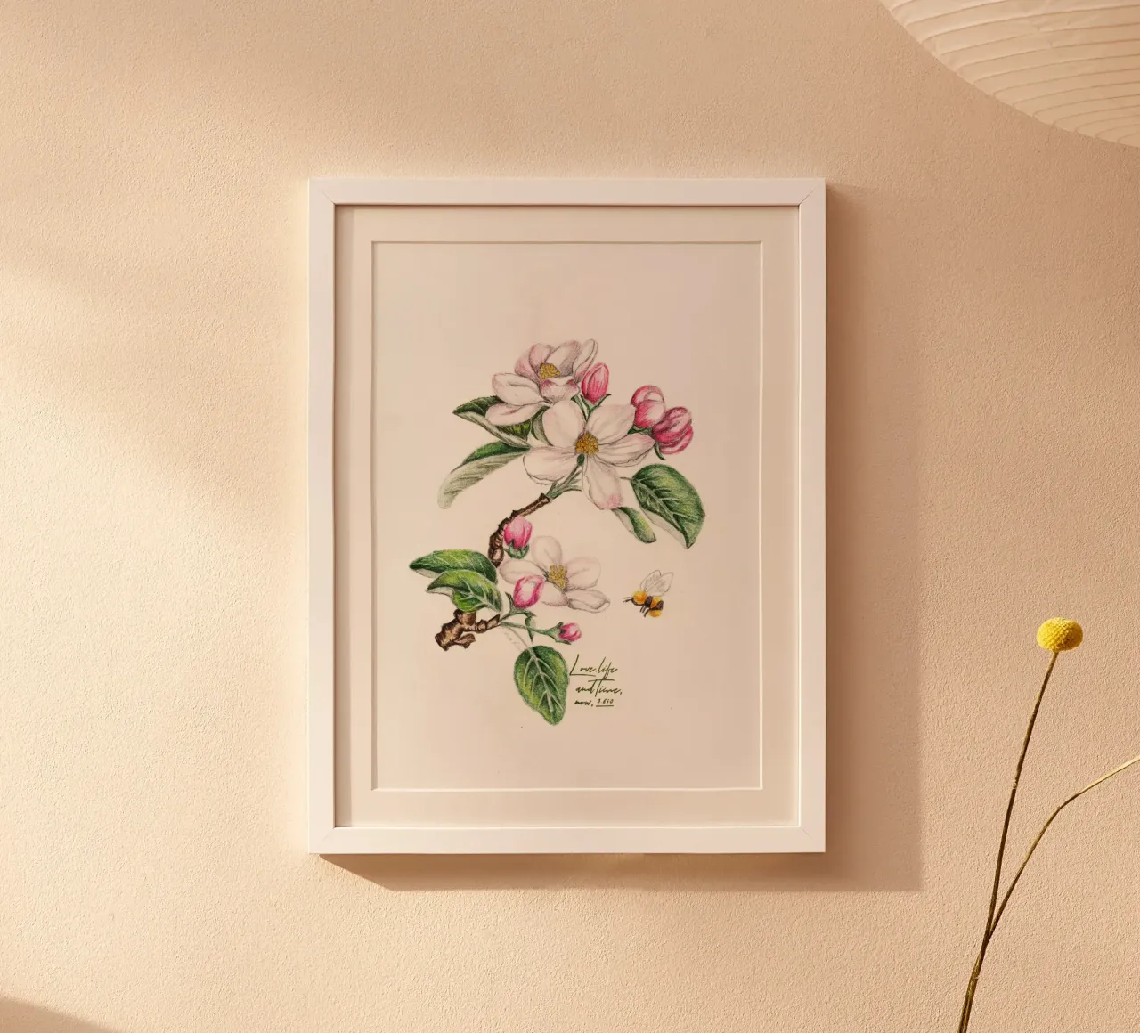 apple blossom Poster mit Aluminium Rahmen von Nathys_illustration