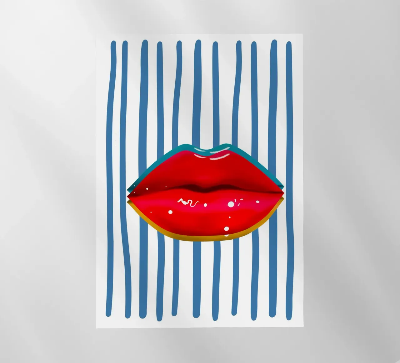 Retro Lips pellicola backlit da PinkCandyWalls