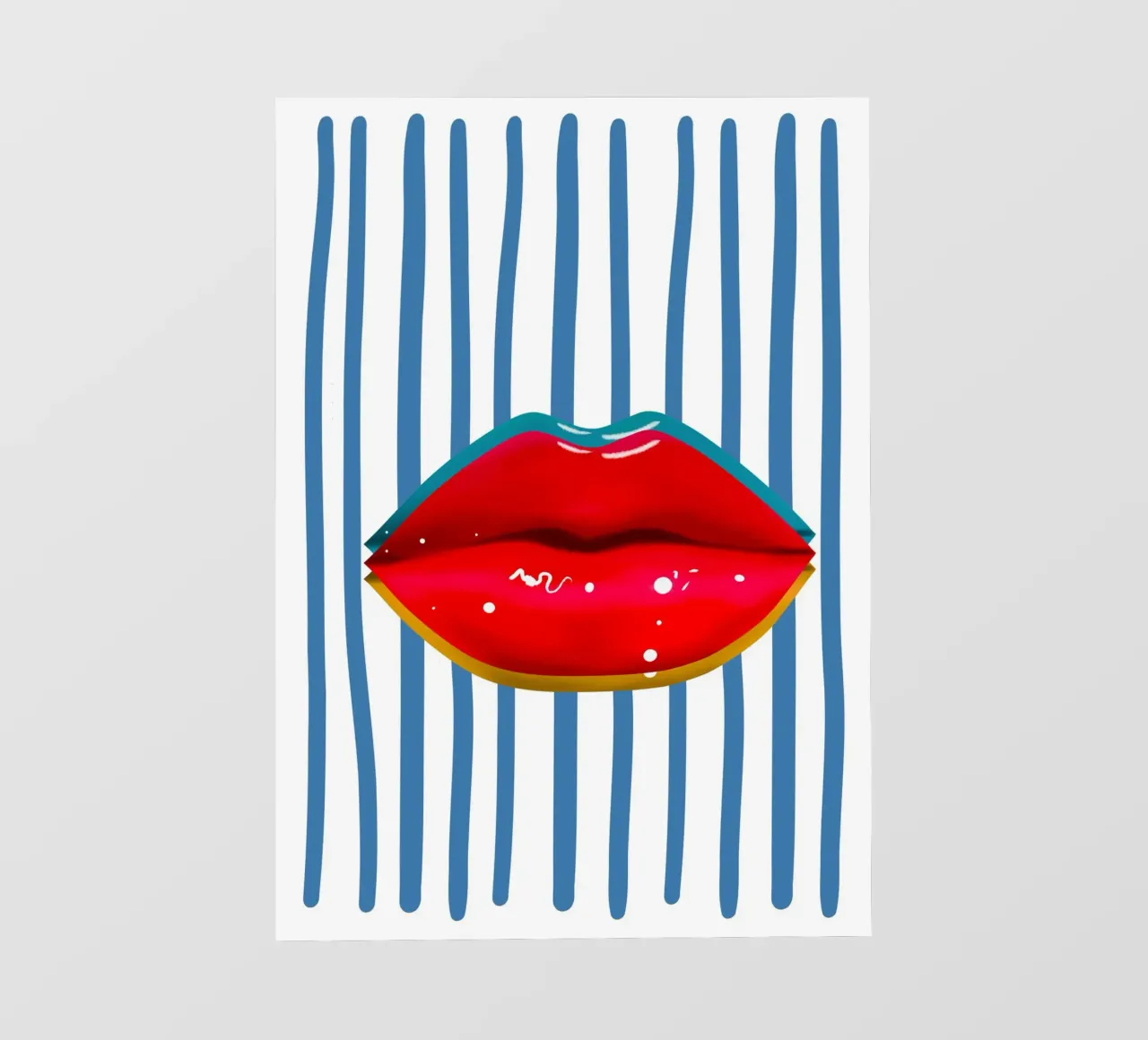 Retro Lips telo in pvc da PinkCandyWalls