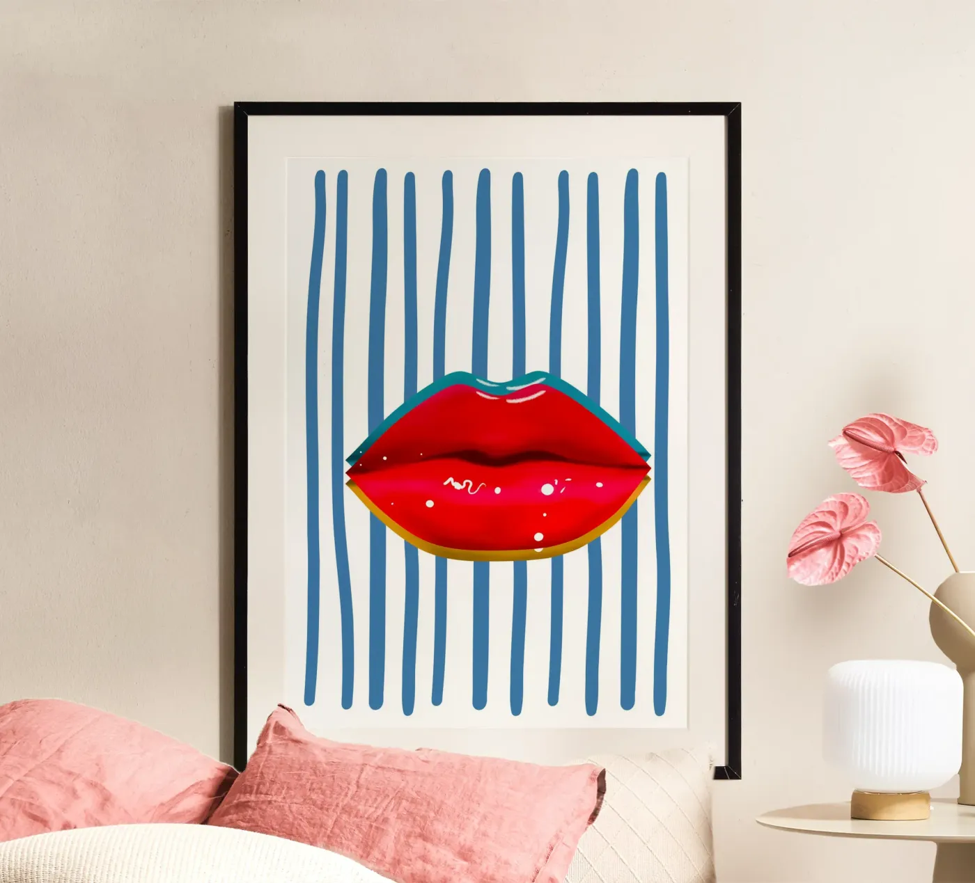 Retro Lips poster da PinkCandyWalls