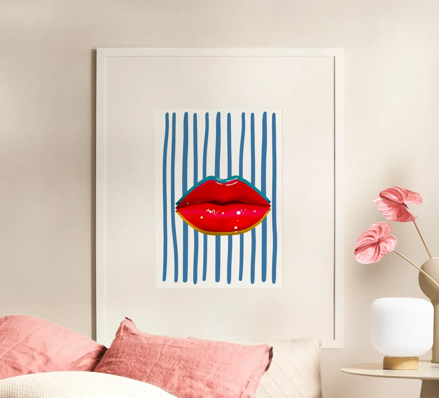 Retro Lips poster da PinkCandyWalls