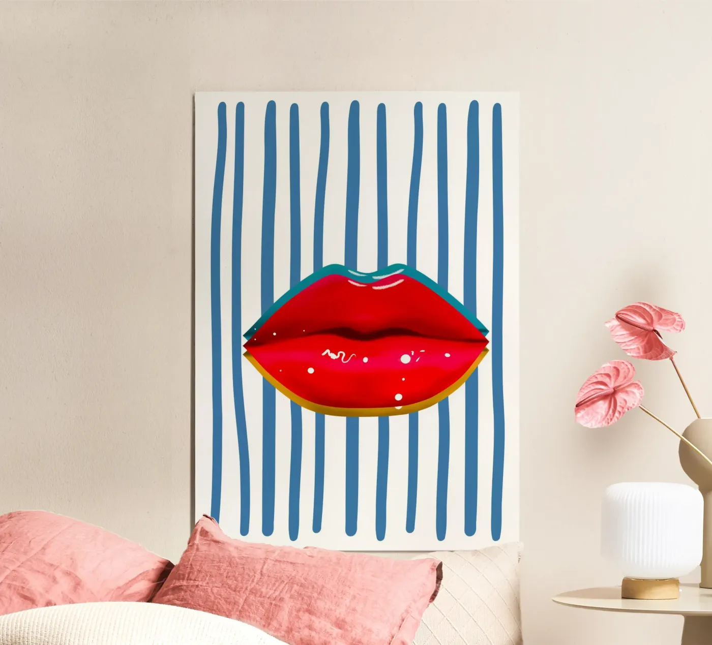 Retro Lips poster da PinkCandyWalls