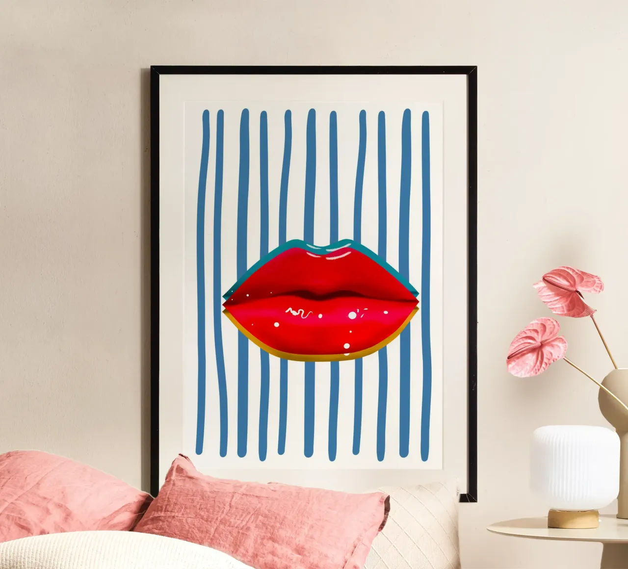 Retro Lips poster da PinkCandyWalls