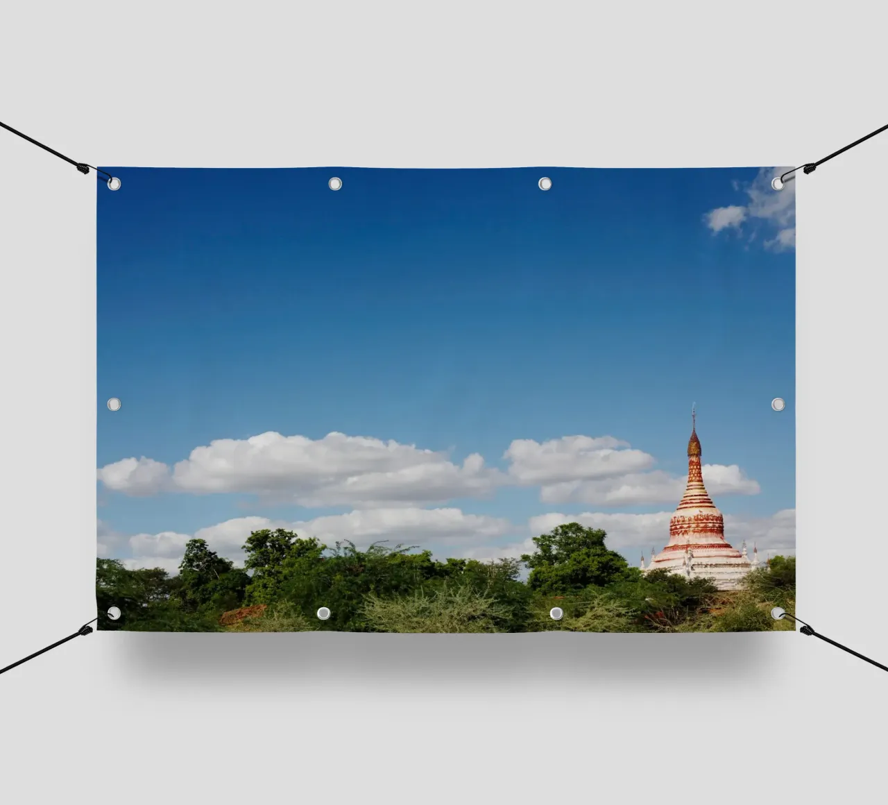 bagan, complesso di templi, myanmar telo in pvc da Simon Koy