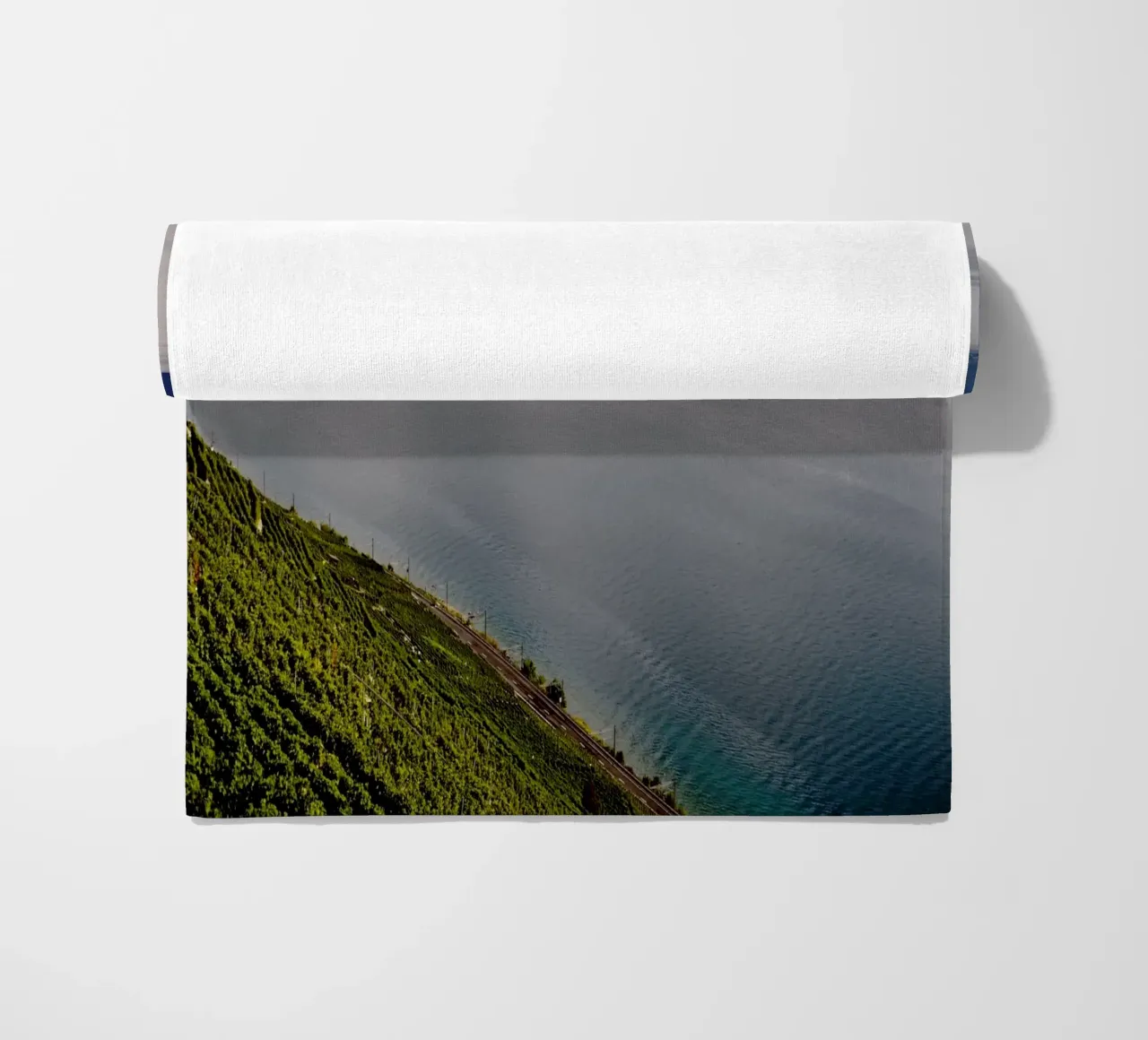 Barca sul Lago di Ginevra, Cantone di Ginevra, Svizzera telo mare da fotokunst