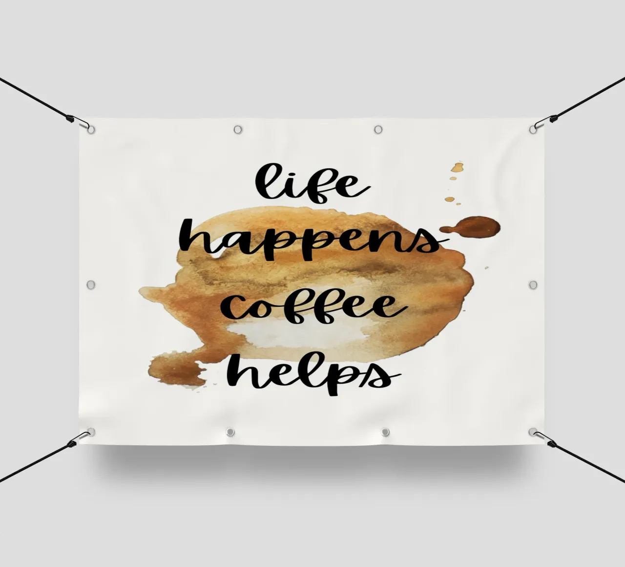 Life happens coffee helps telo in pvc da PinkCandyWalls