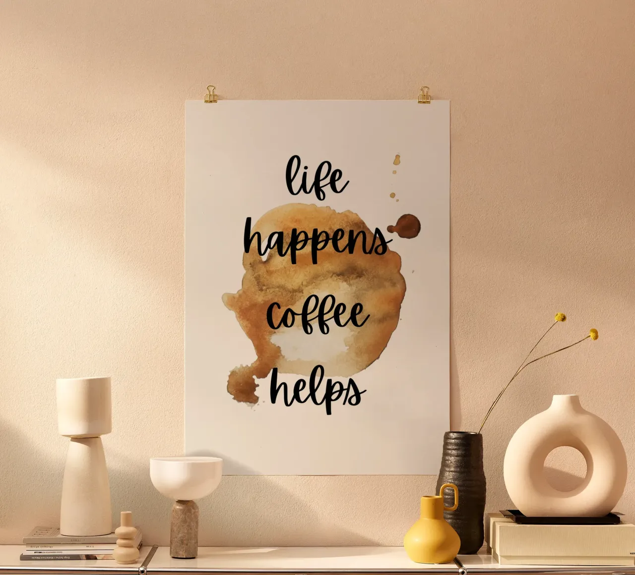 Life happens coffee helps carta hahnemühle da PinkCandyWalls