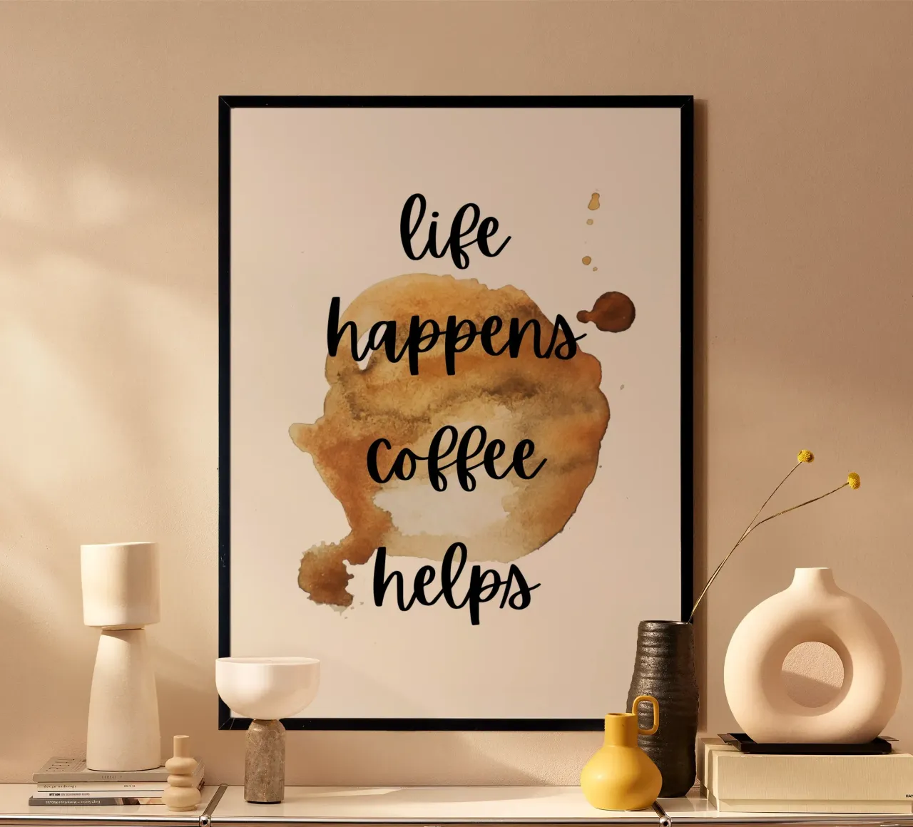 Life happens coffee helps carta hahnemühle da PinkCandyWalls