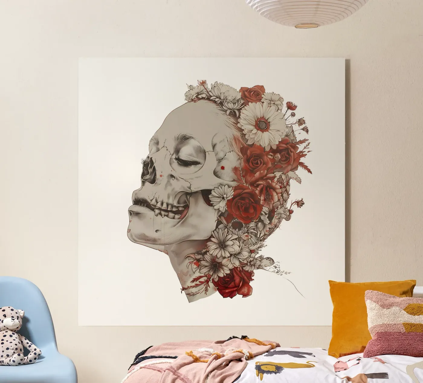 Teschio floreale Calavera plexiglass da LaylaOzFun