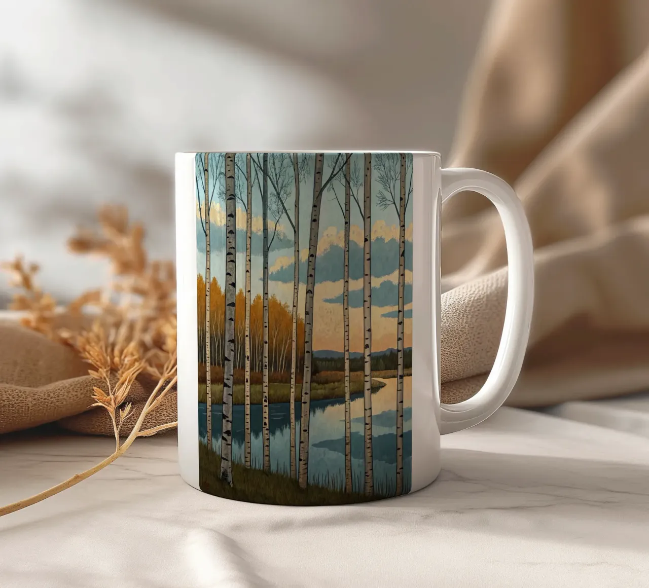 Una tranquilla serata d'autunno tazza in ceramica da Artistic-shop