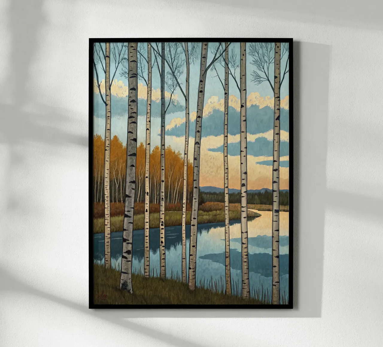 Una tranquilla serata d'autunno carta hahnemühle da Artistic-shop