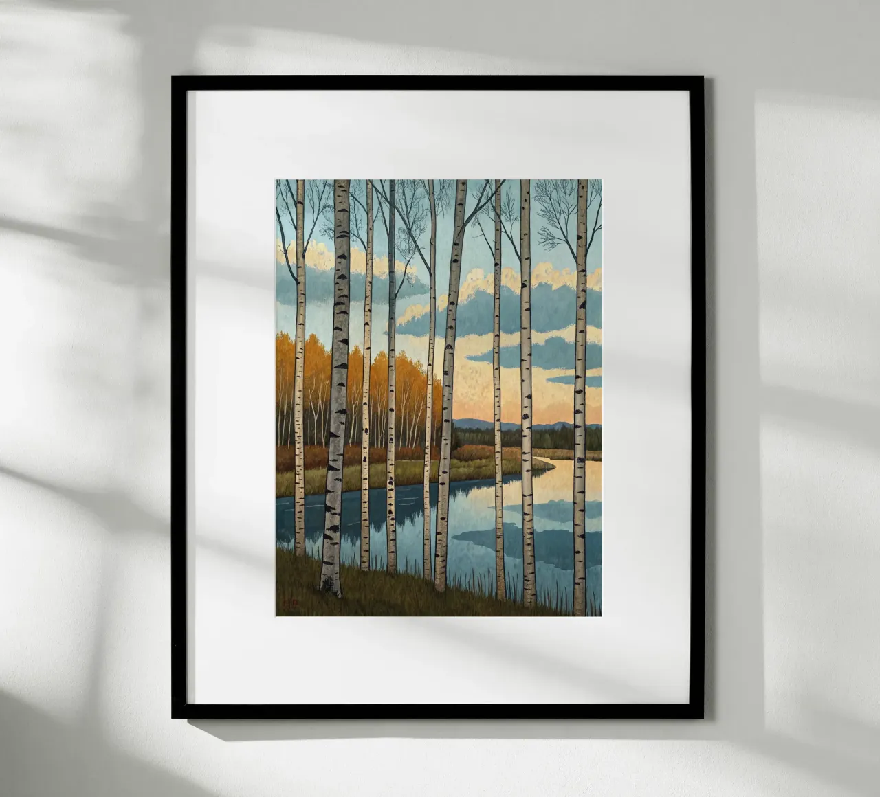 Una tranquilla serata d'autunno carta hahnemühle da Artistic-shop