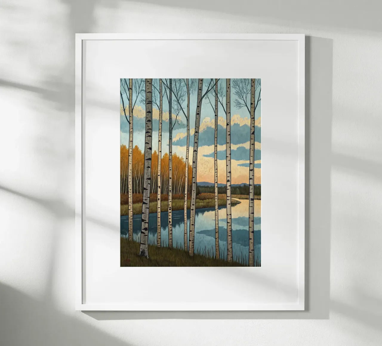Una tranquilla serata d'autunno carta hahnemühle da Artistic-shop