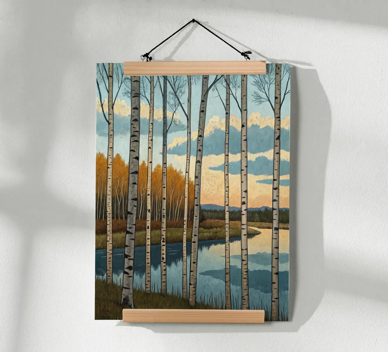 Una tranquilla serata d'autunno carta hahnemühle da Artistic-shop