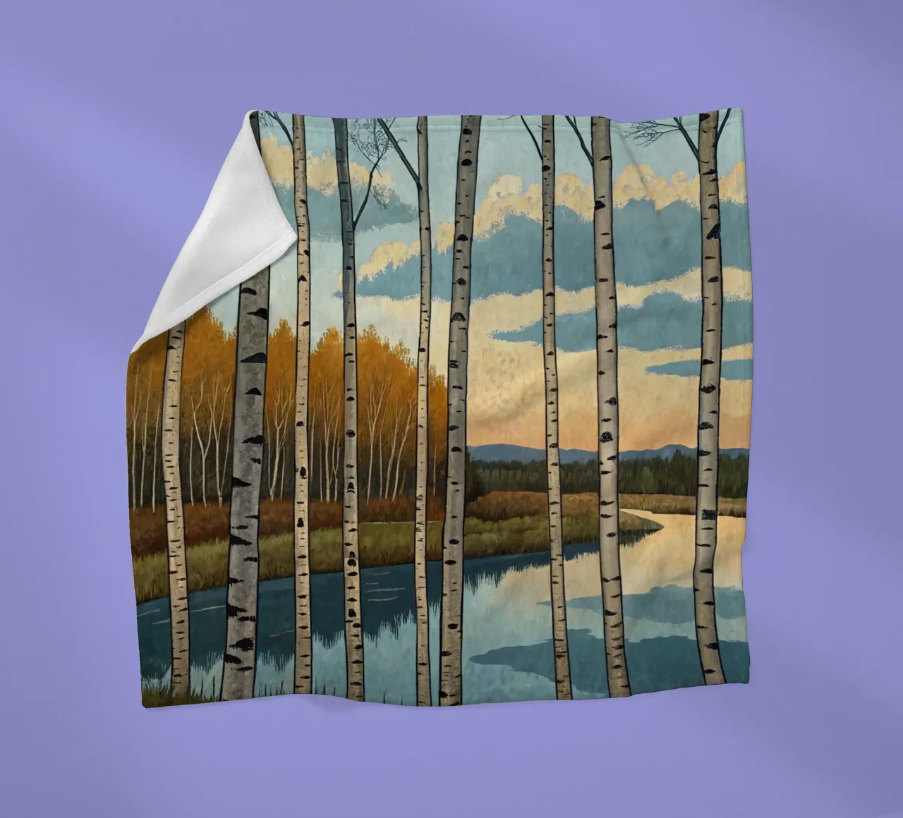 Una tranquilla serata d'autunno coperta in pile da Artistic-shop