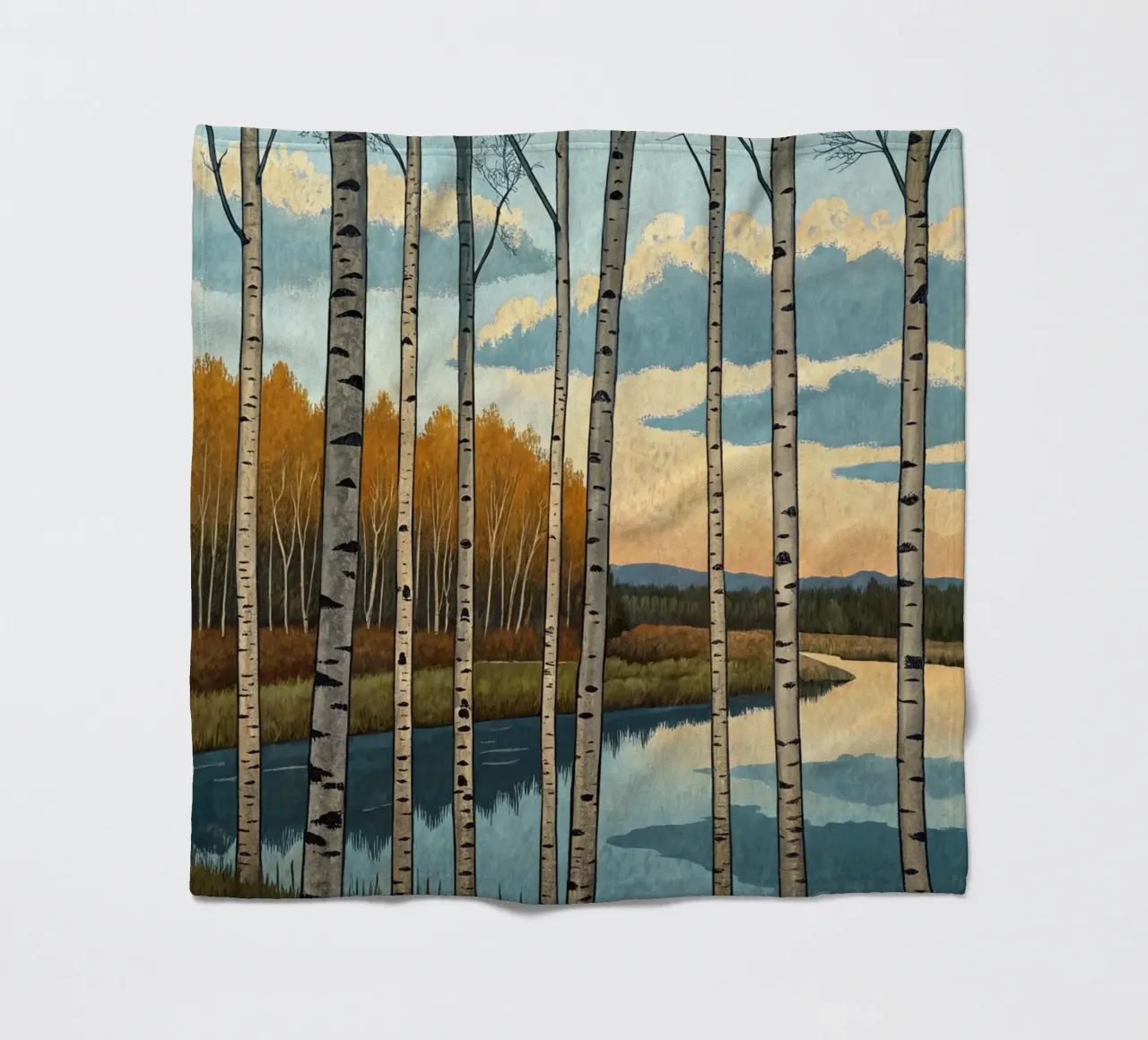 Una tranquilla serata d'autunno coperta in pile da Artistic-shop