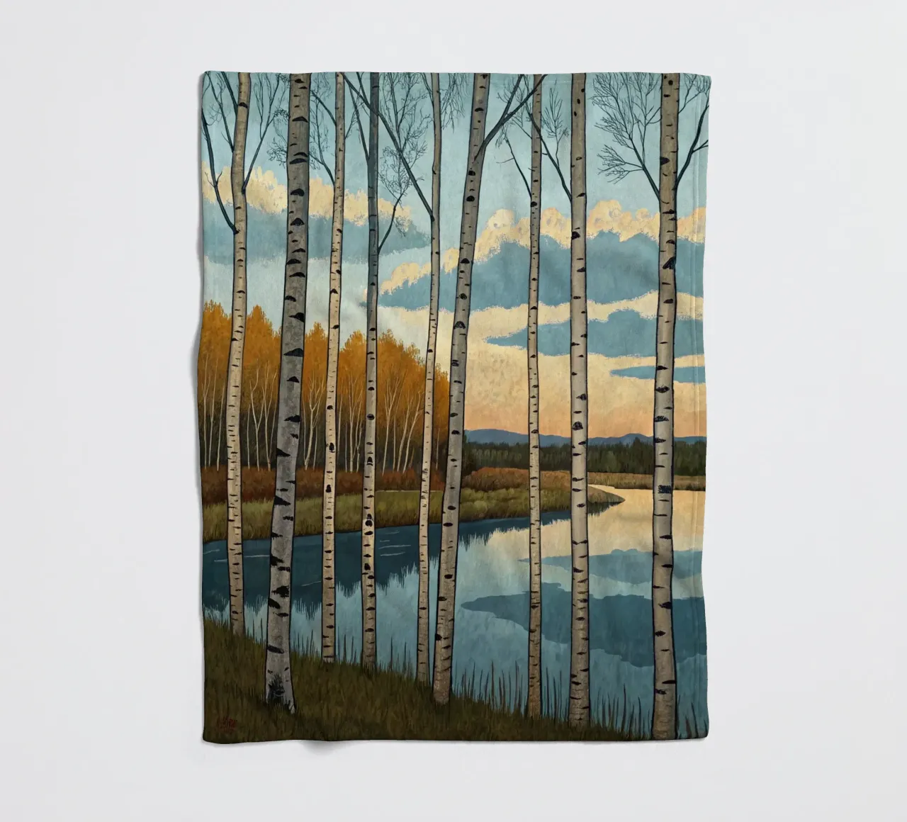 Una tranquilla serata d'autunno coperta in pile da Artistic-shop