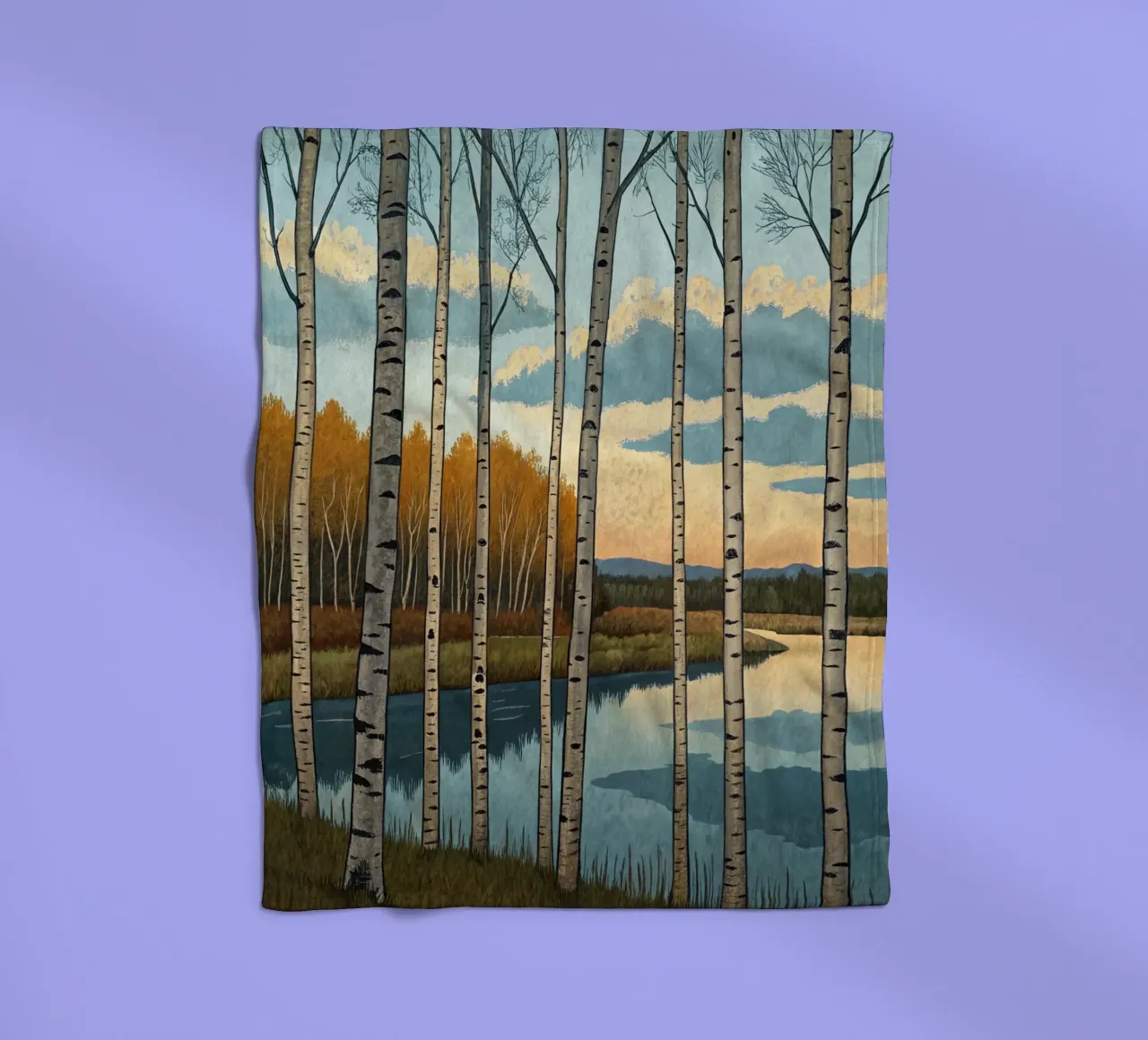Una tranquilla serata d'autunno coperta in pile da Artistic-shop