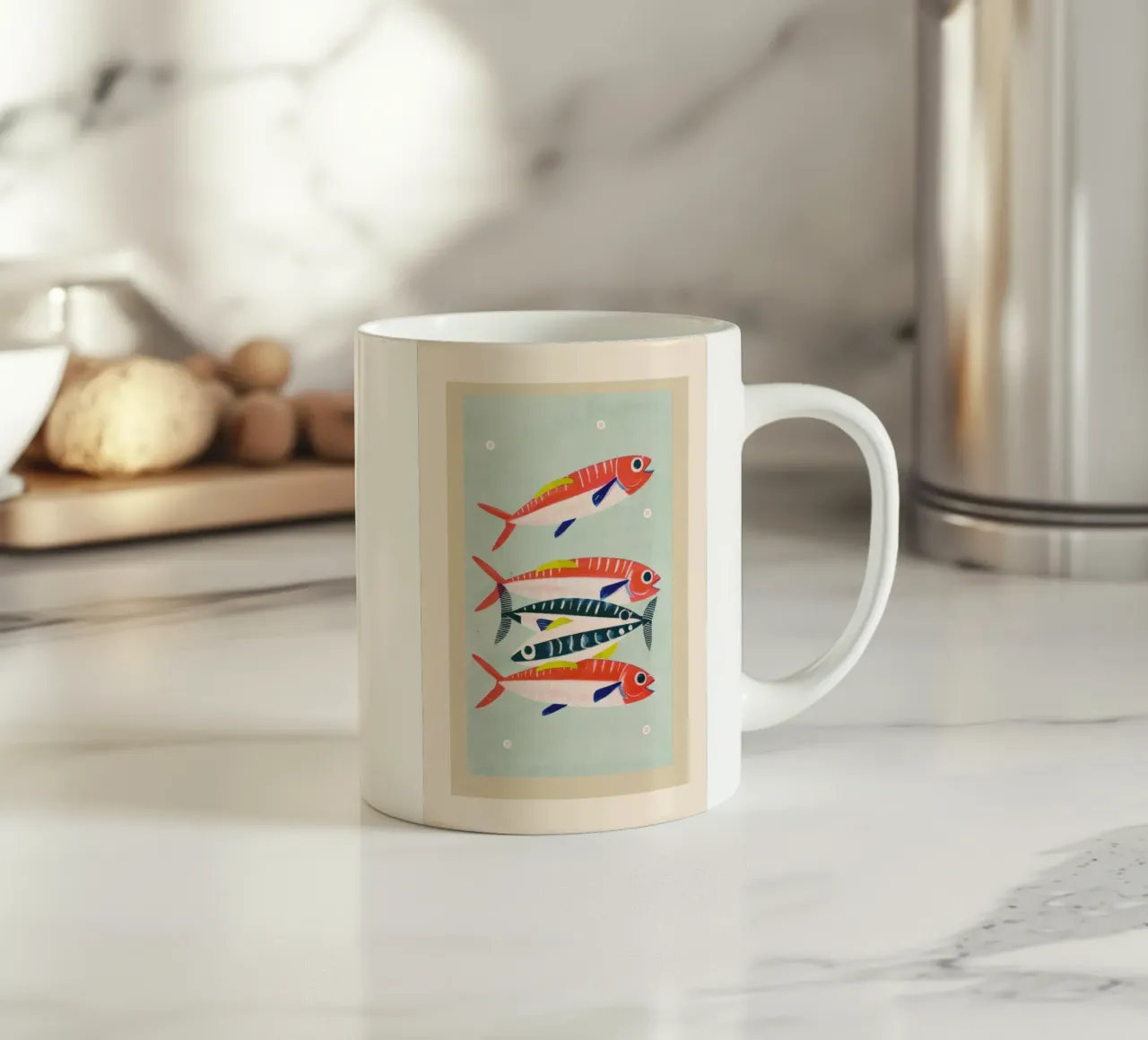 Coral Coast Sardines tazza in ceramica da Luca