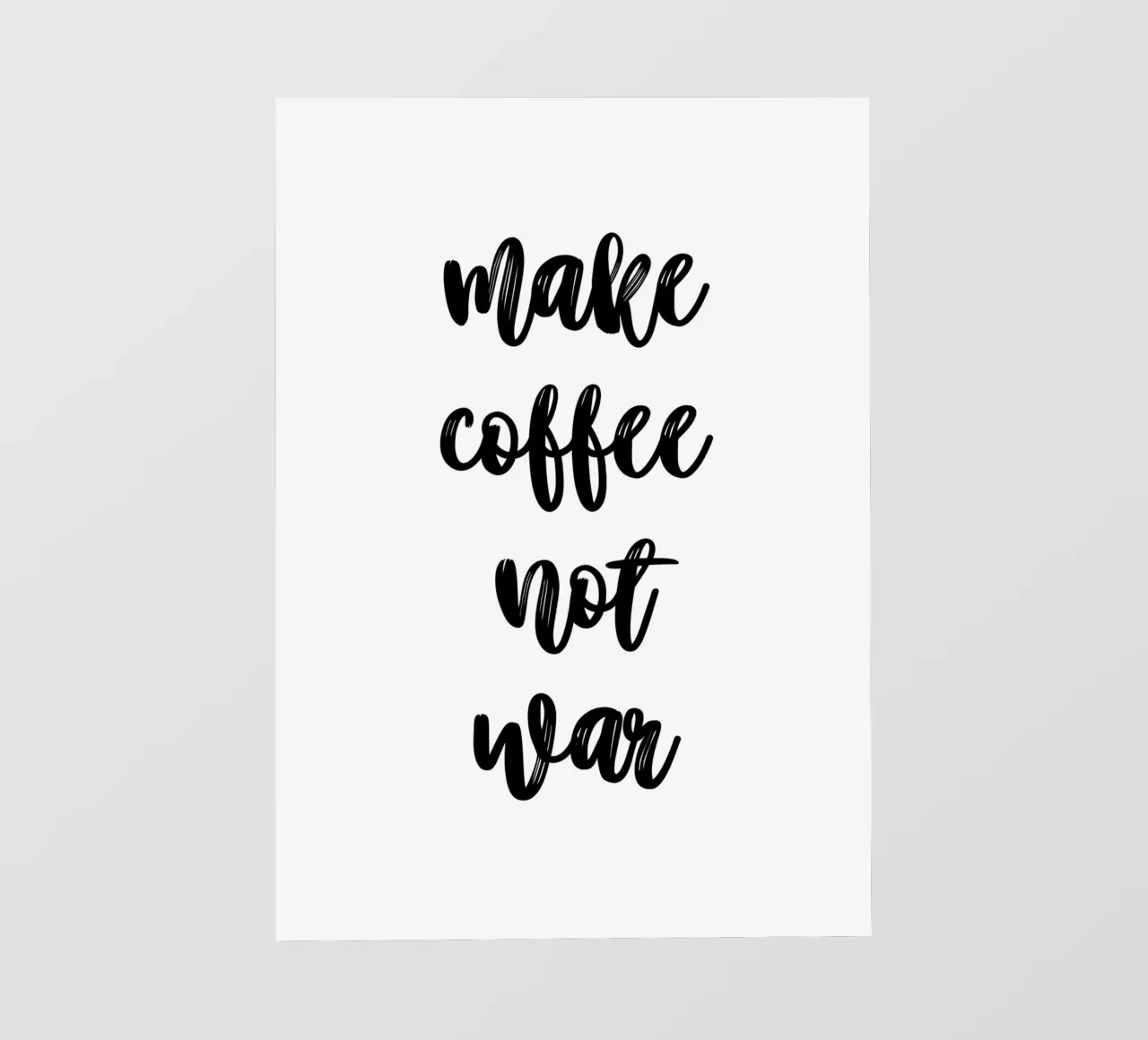 Make coffee not war pellicola backlit da PinkCandyWalls
