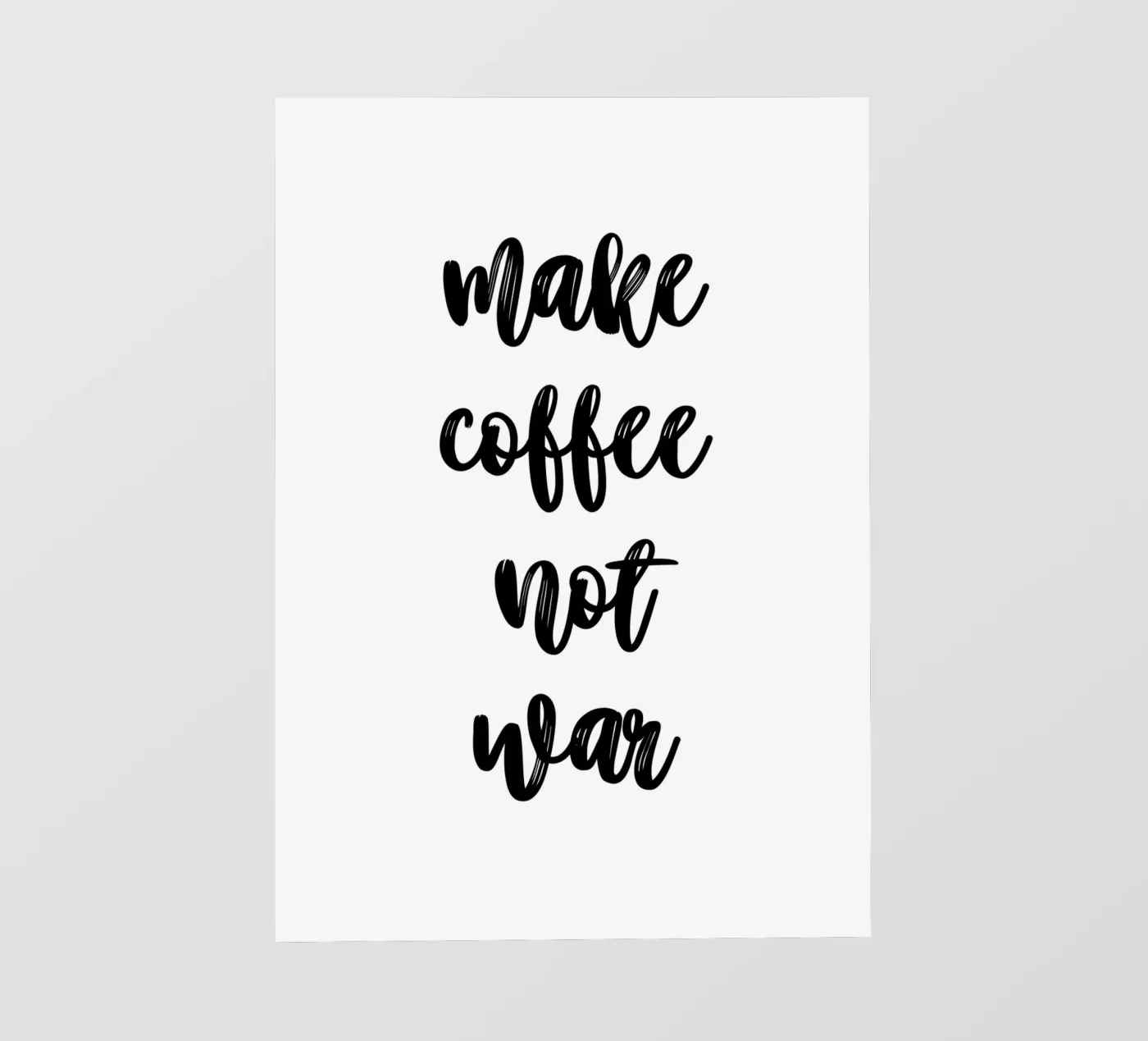 Make coffee not war pellicola backlit da PinkCandyWalls