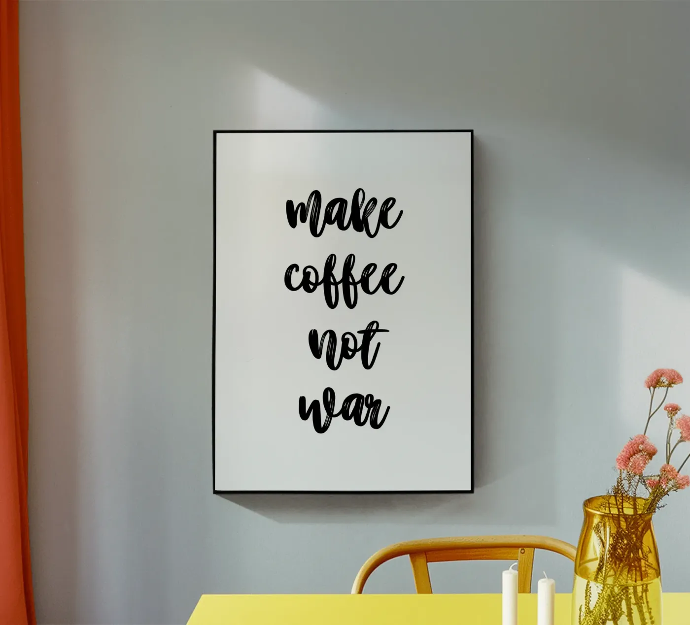 Make coffee not war plexiglas de PinkCandyWalls