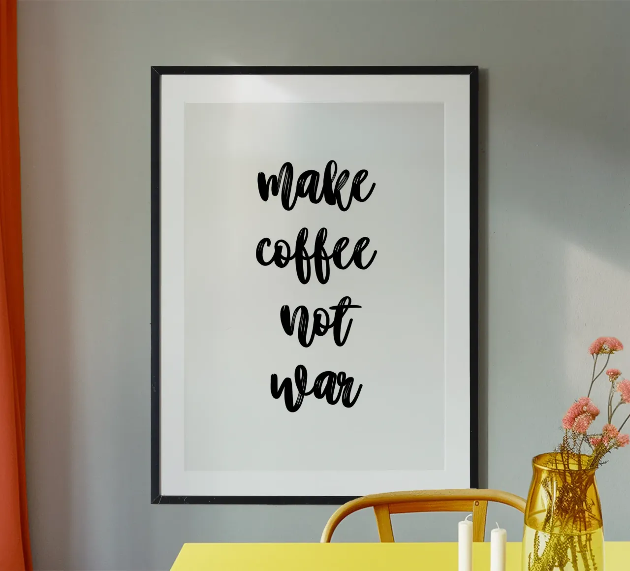 Make coffee not war poster da PinkCandyWalls