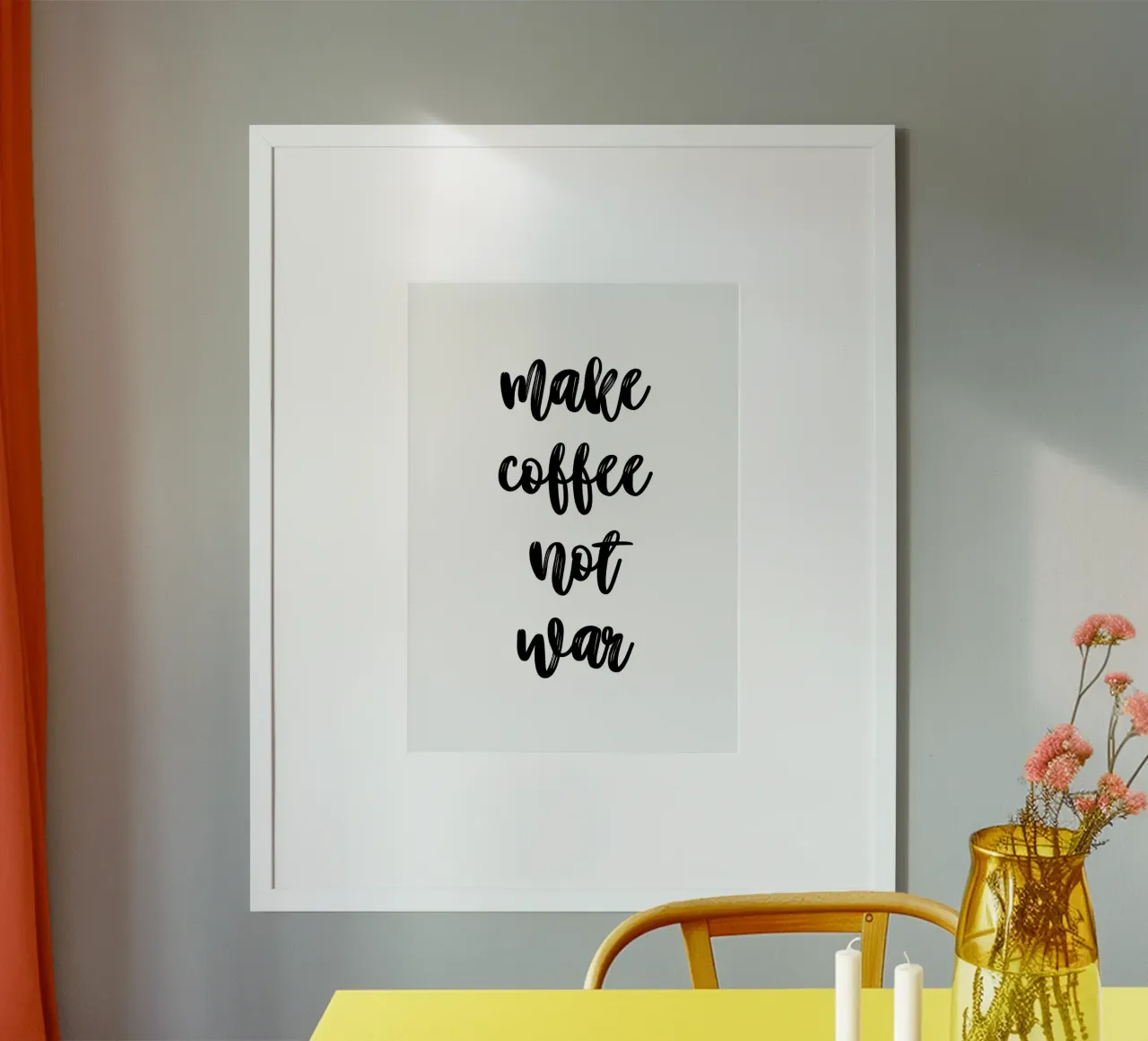 Make coffee not war poster da PinkCandyWalls