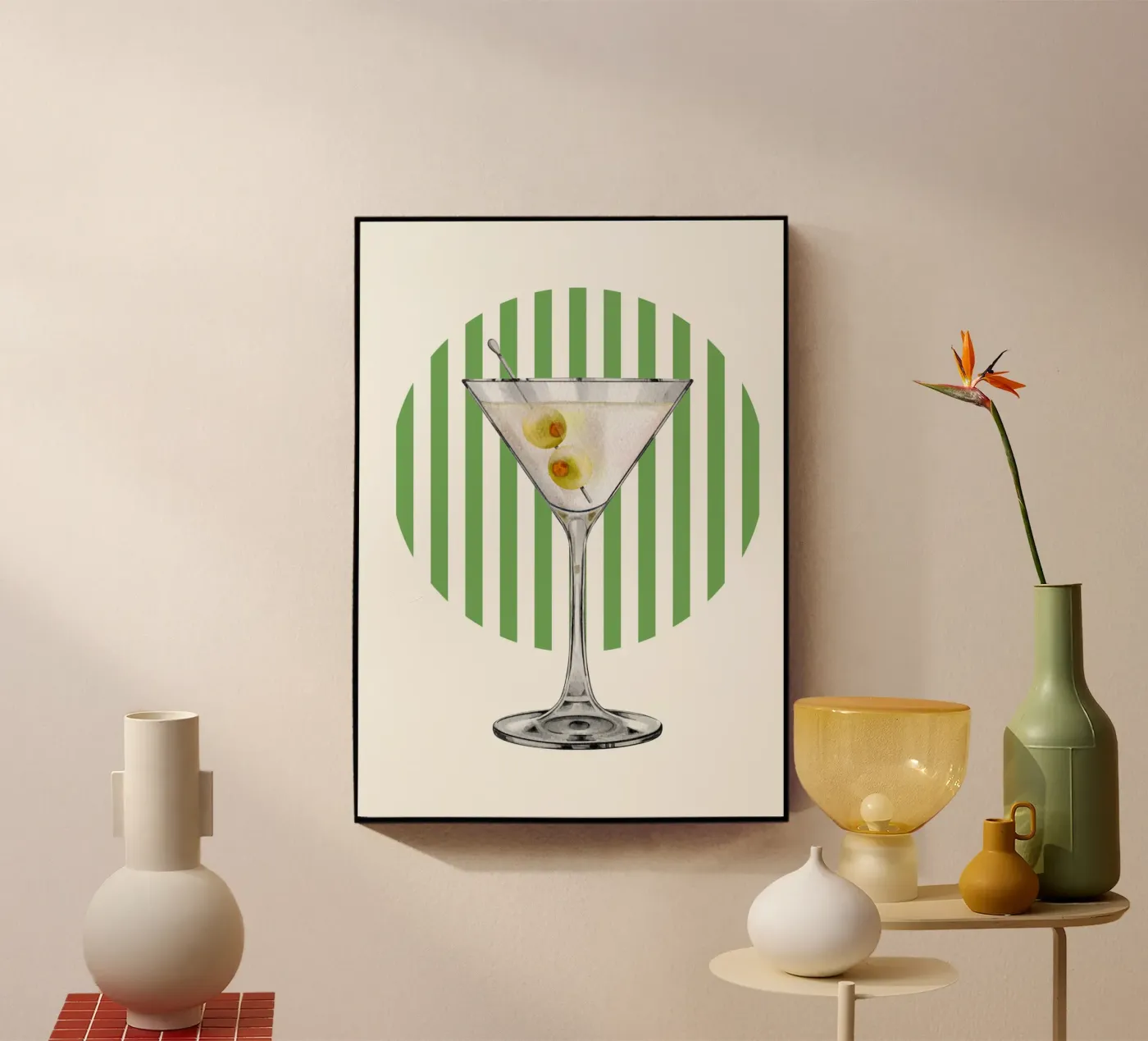 Martini acryl van PinkCandyWalls