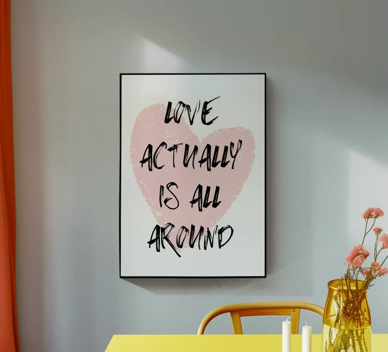 Love actually is all around plexiglass da PinkCandyWalls