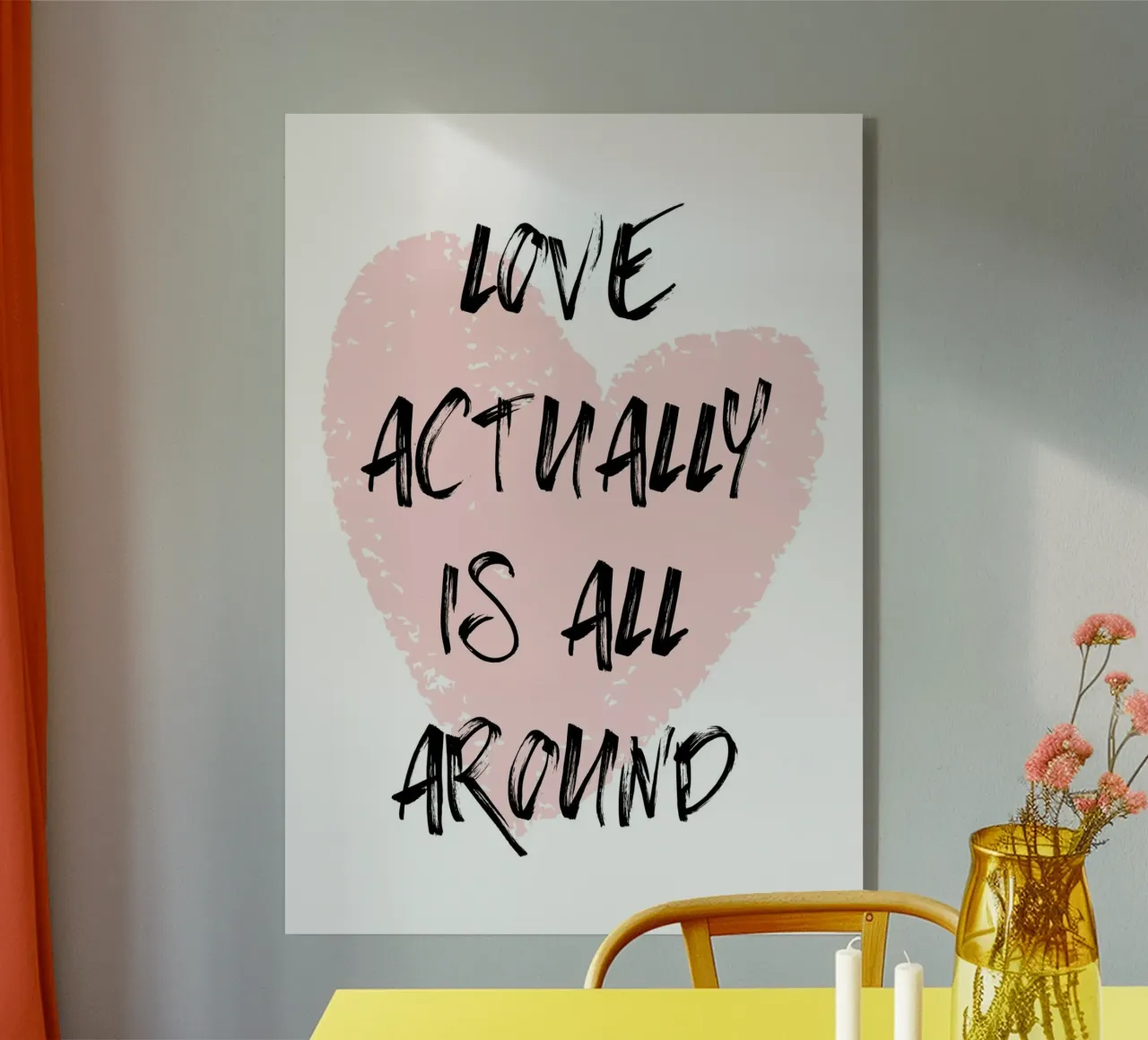 Love actually is all around plexiglass da PinkCandyWalls