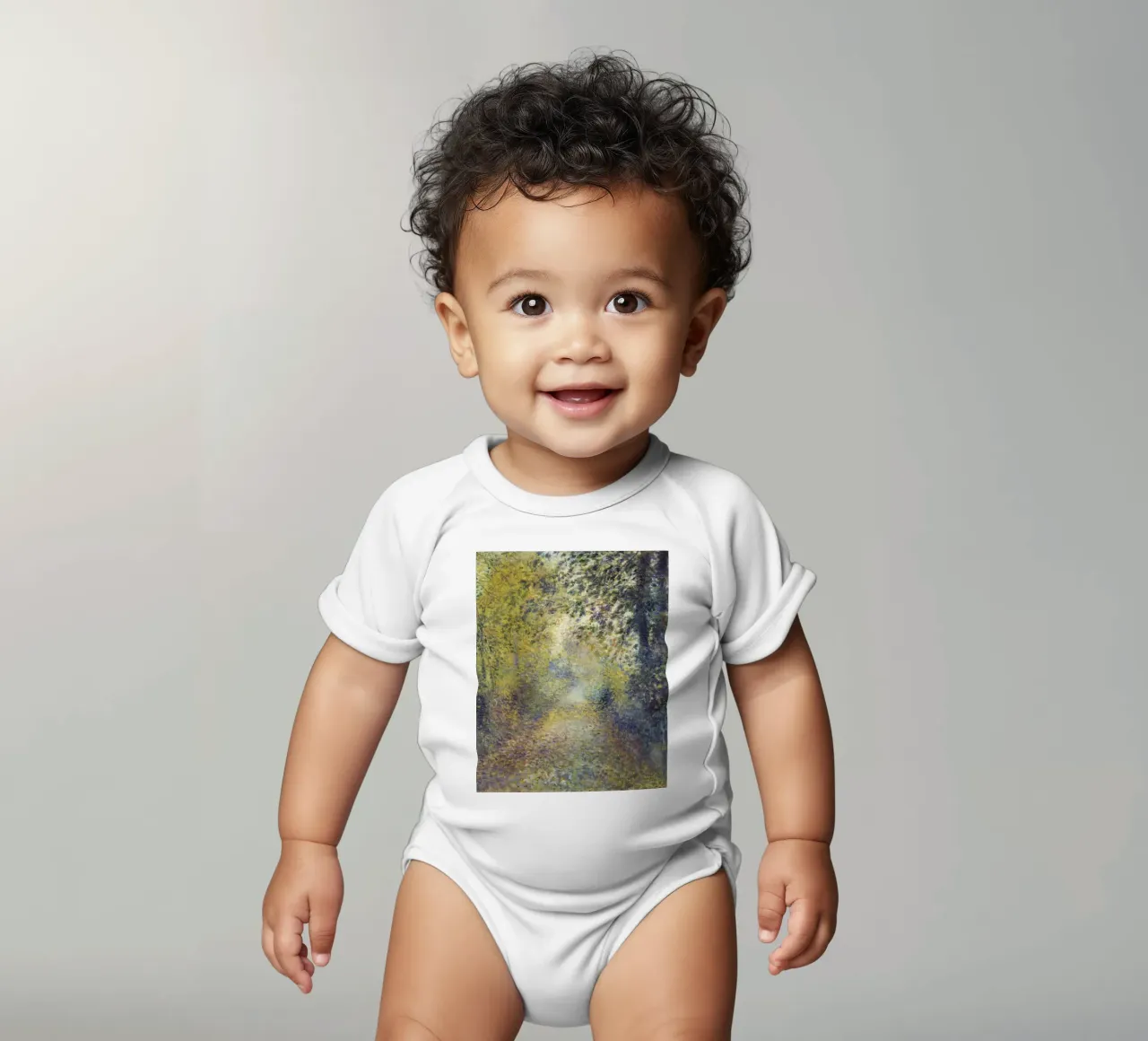 Pierre Auguste Renoir In den Wäldern Kurzarm Babybody von 50 masterpieces