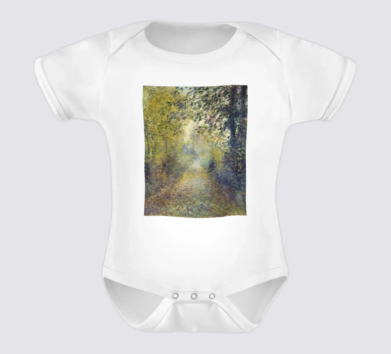 Pierre Auguste Renoir In den Wäldern Kurzarm Babybody von 50 masterpieces